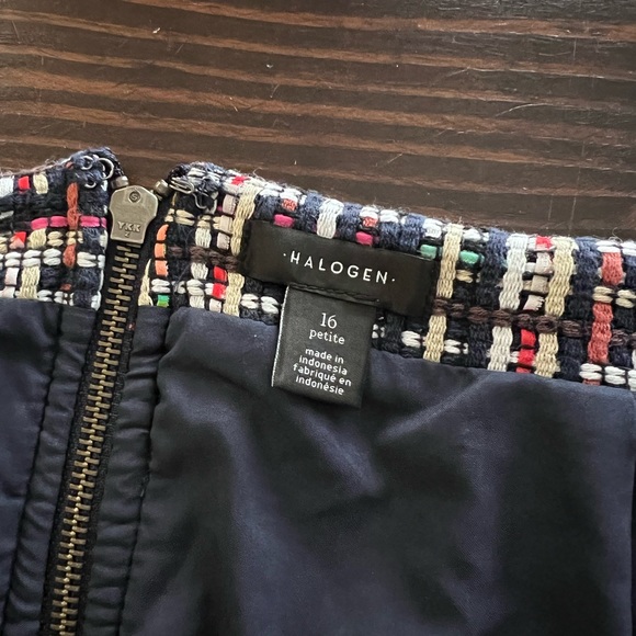 Halogen Petite Tweed Mini Skirt Multicolor Size 16 - Picture 5 of 8
